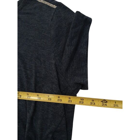 Retrology Glam T-SHIRT Curvy Plus Sz 1X  Navy Blue PARIS Perfume Graphic BLING - Picture 9 of 14